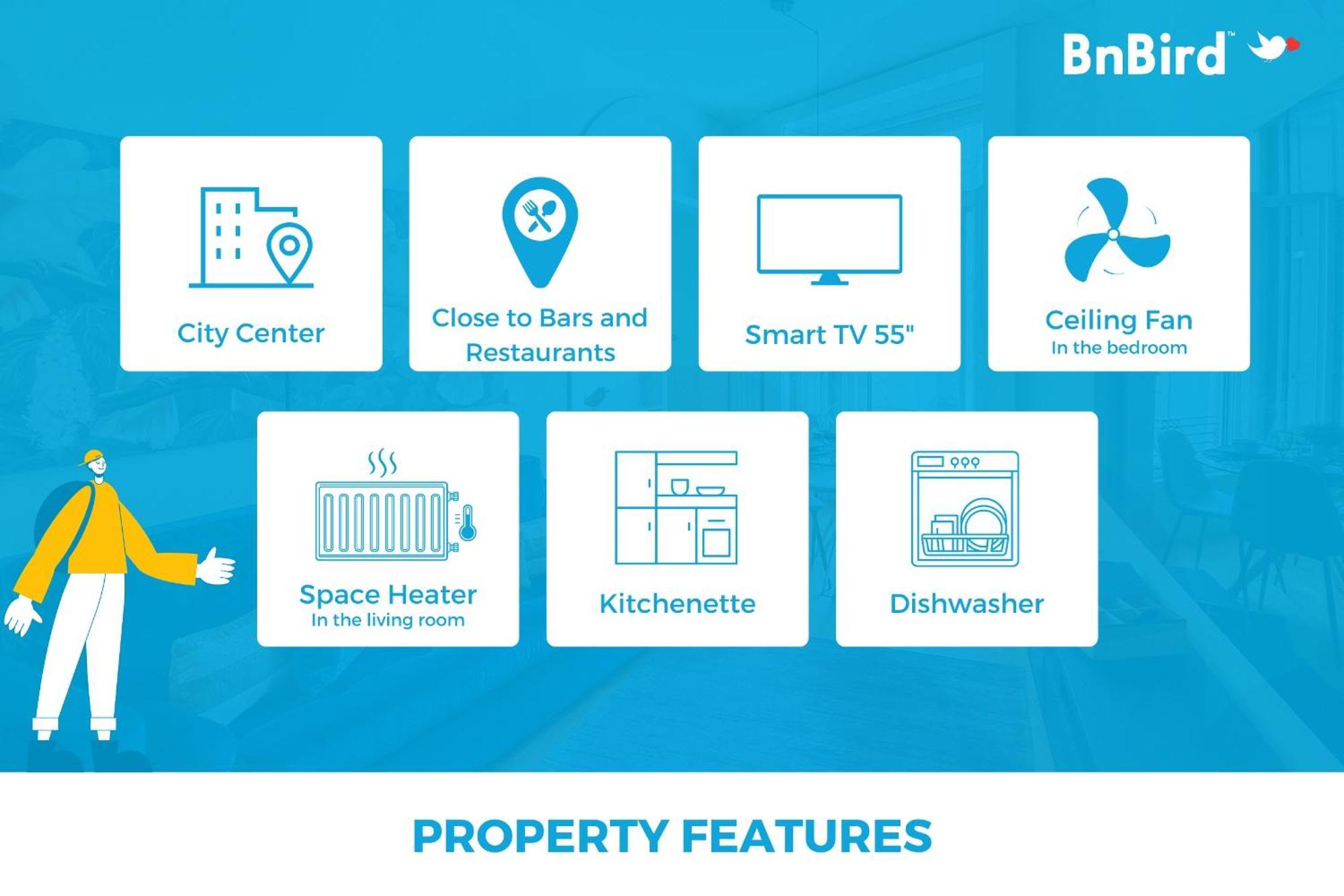Inspiring City Center 1Br Apartment Porto Luaran gambar